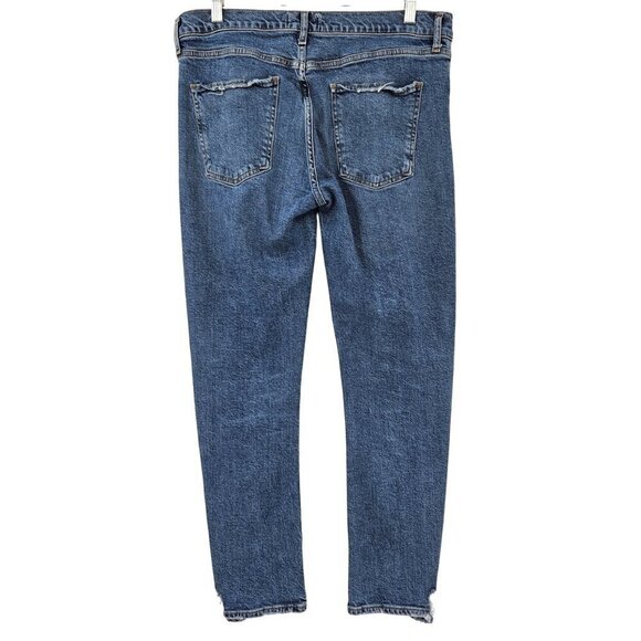 Agolde Toni Slim Jeans In Stratosphere Dark Wash Women’s Size 32 Distressed - Picture 5 of 12